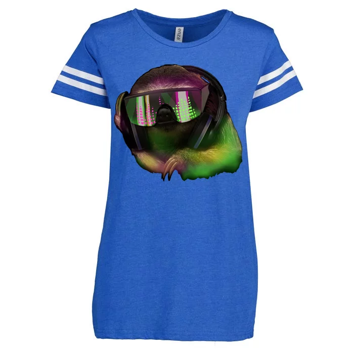 Lazy DJ Sloth Enza Ladies Jersey Football T-Shirt