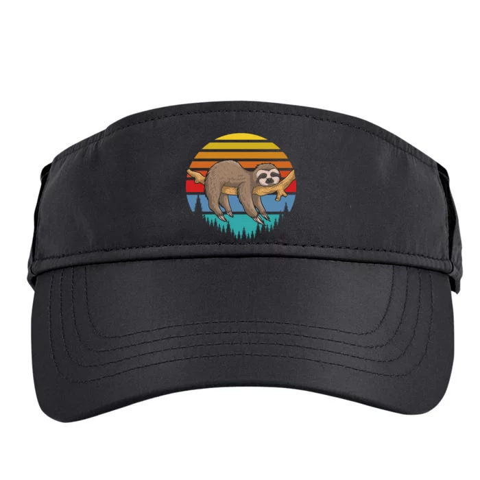 lazy Sloth Retro Sunset Adult Drive Performance Visor