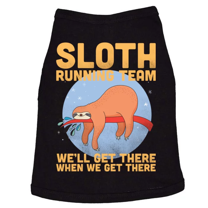 Lazy Sloth Running Team Distressed Doggie Tank