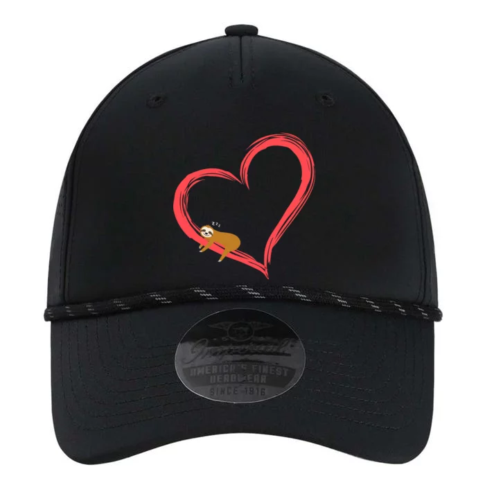 Lazy Sloth Sleeping On Heart Performance The Dyno Cap