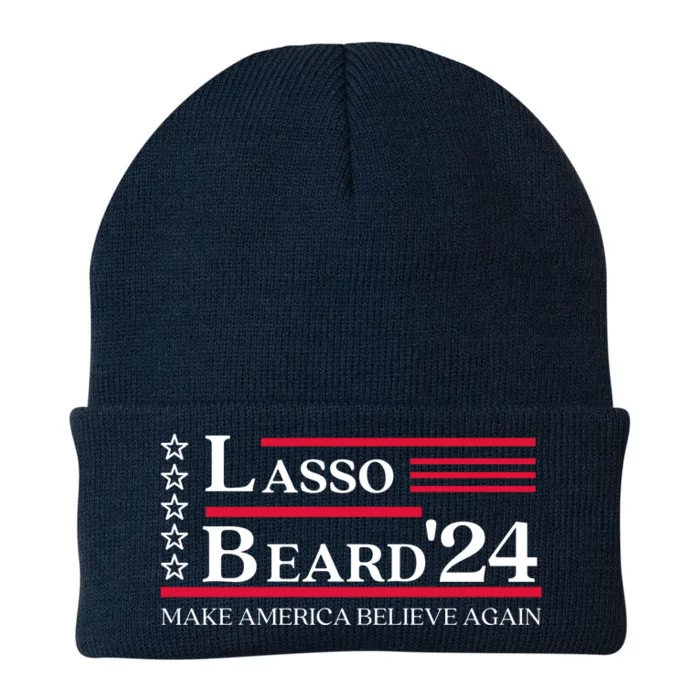 Lasso Beard 2024 Make America Believe Again Knit Cap Winter Beanie