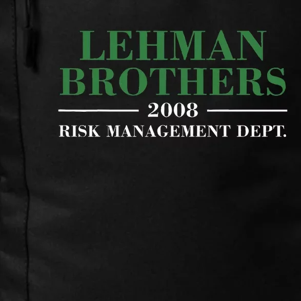 Lehman Brothers 2008 Risk Management Dept Daily Commute Backpack