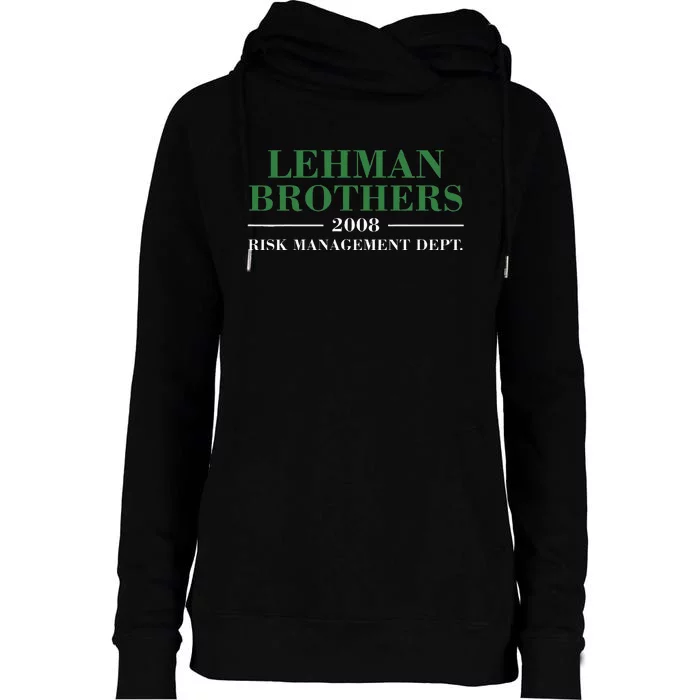 Lehman Brothers 2008 Risk Management Dept Womens Funnel Neck Pullover Hood