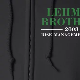 Lehman Brothers 2008 Risk Management Dept Full Zip Hoodie