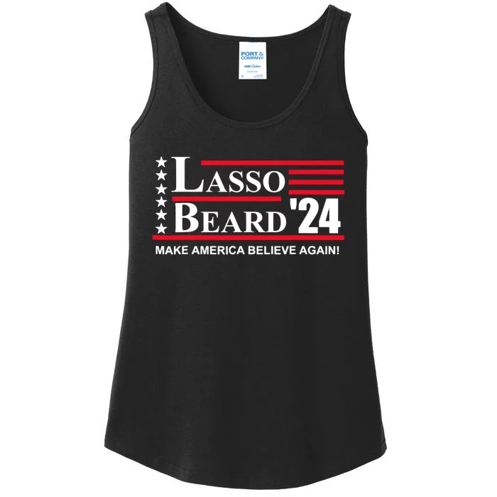 Lasso Beard 2024 Election Funny Ladies Essential Tank