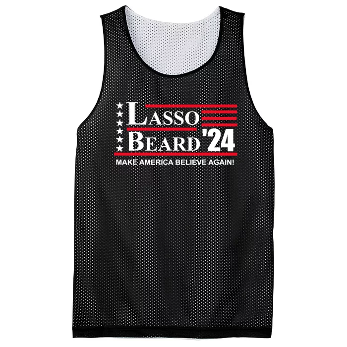 Lasso Beard 2024 Election Funny Mesh Reversible Basketball Jersey Tank