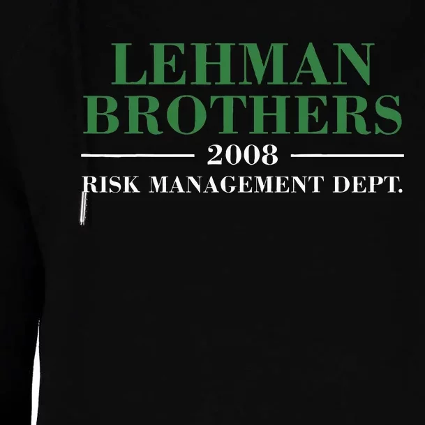 Lehman Brothers 2008 Risk Management Dept Womens Funnel Neck Pullover Hood