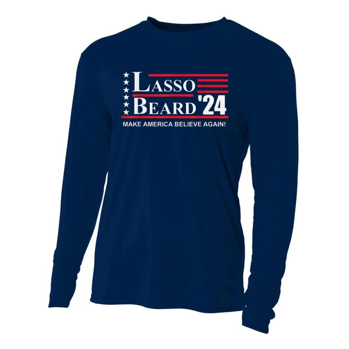 Lasso Beard 2024 Election Funny Cooling Performance Long Sleeve Crew