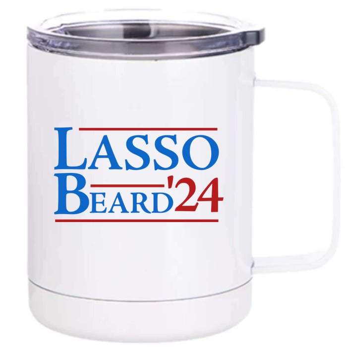 Lasso Beard 2024 Front & Back 12oz Stainless Steel Tumbler Cup