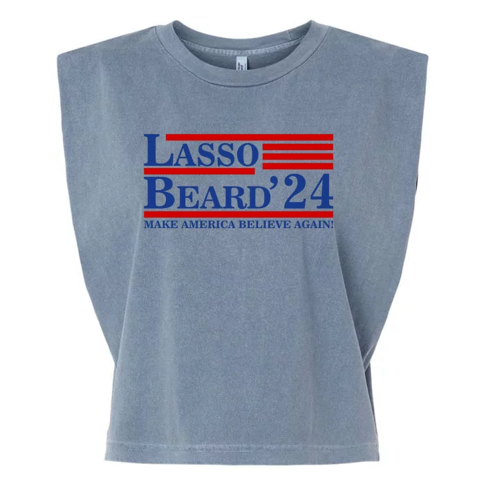 Lasso Beard 2024 Ted Lasso Design Garment-Dyed Women's Muscle Tee