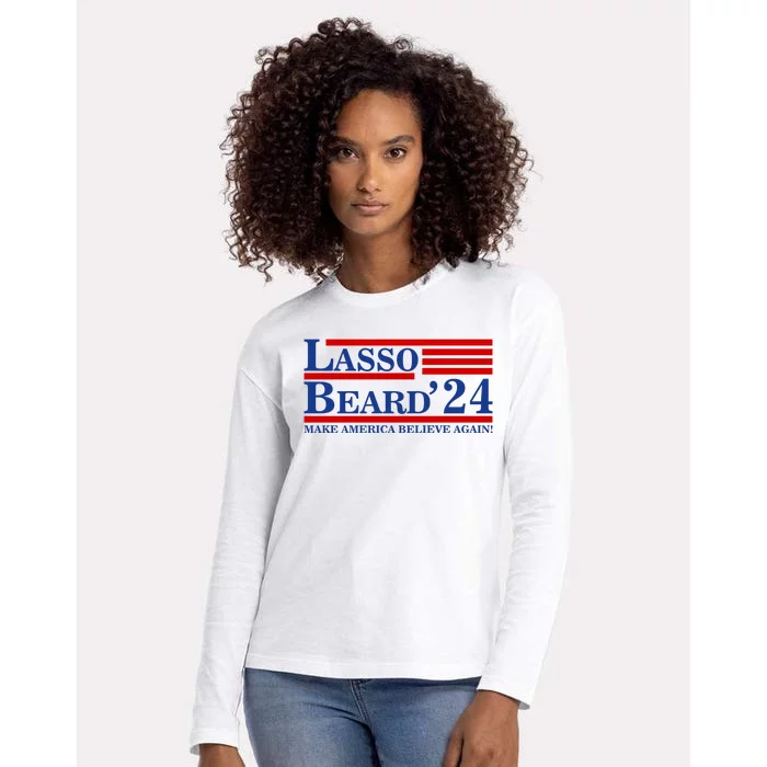 Lasso Beard 2024 Ted Lasso Design Womens Cotton Relaxed Long Sleeve T-Shirt