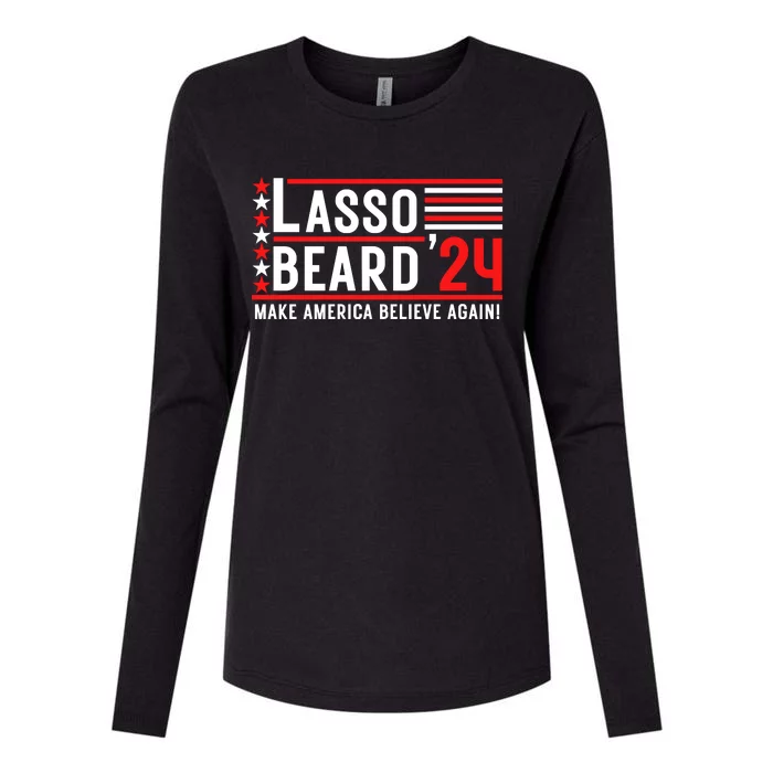 Lasso Beard 2024 Womens Cotton Relaxed Long Sleeve T-Shirt