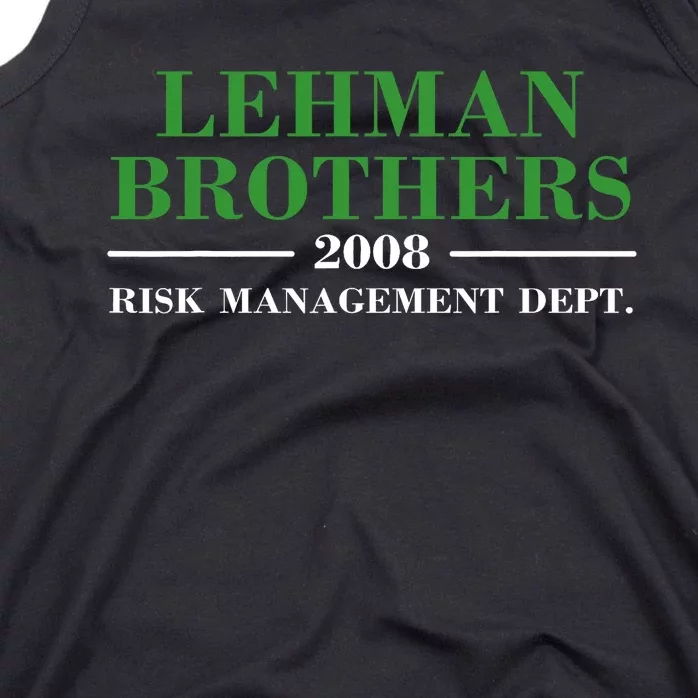 Lehman Brothers 2008 Risk Management Dept Tank Top