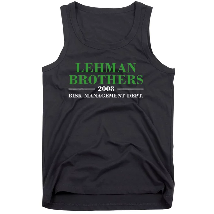 Lehman Brothers 2008 Risk Management Dept Tank Top