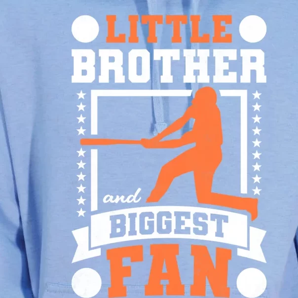 Little Brother And Biggest Fan Baseball Gift Unisex Surf Hoodie