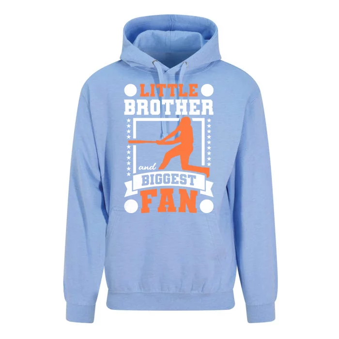 Little Brother And Biggest Fan Baseball Gift Unisex Surf Hoodie