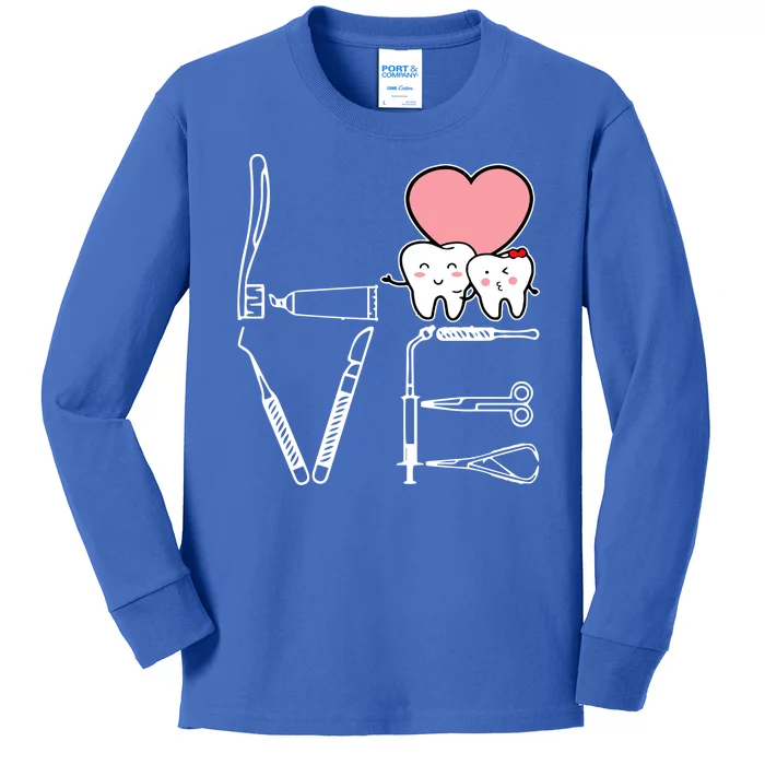 Love Being A Dentist Cute Kids Long Sleeve Shirt