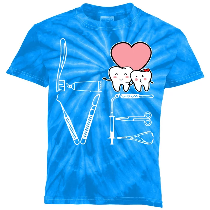 Love Being A Dentist Cute Kids Tie-Dye T-Shirt