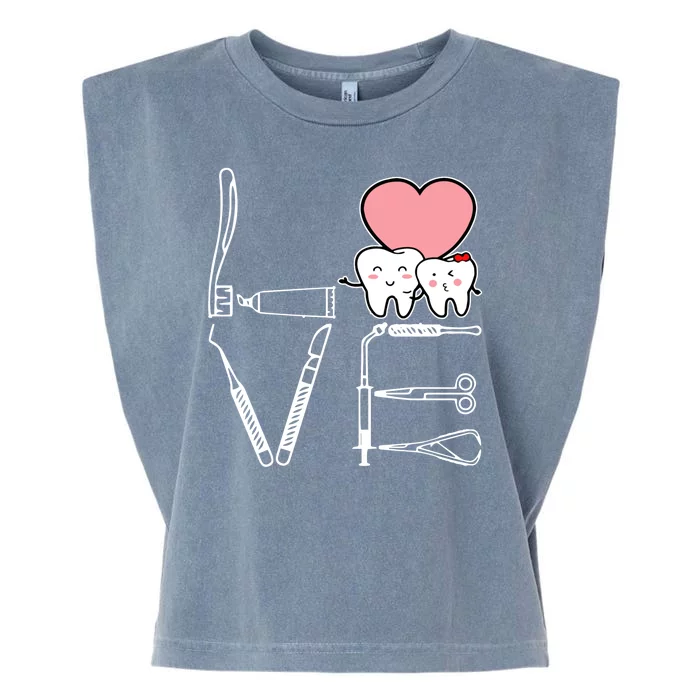 Love Being A Dentist Cute Garment-Dyed Women's Muscle Tee