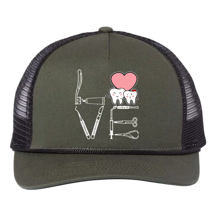 Love Being A Dentist Cute Retro Rope Trucker Hat Cap