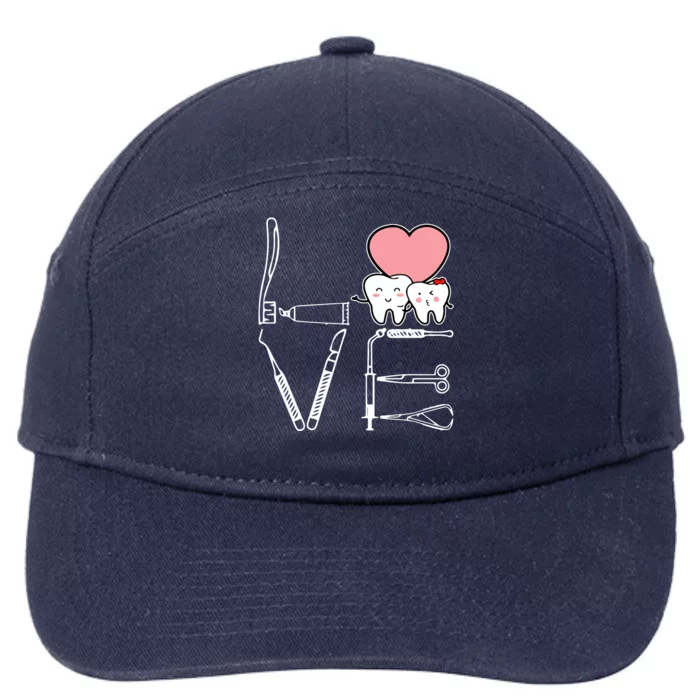 Love Being A Dentist Cute 7-Panel Snapback Hat