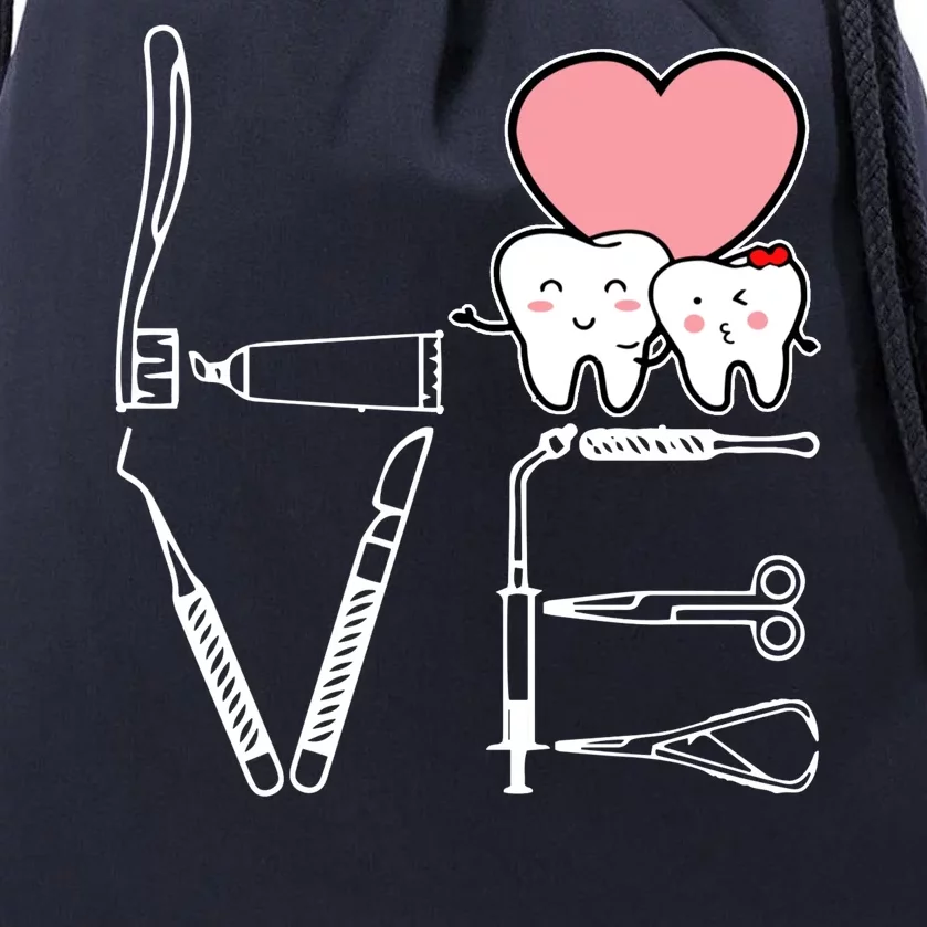 Love Being A Dentist Cute Drawstring Bag