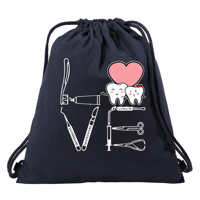 Love Being A Dentist Cute Drawstring Bag