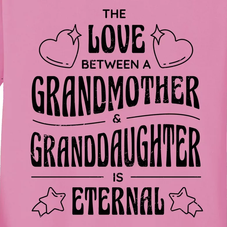 Love Between A Grandmother And Granddaughter Is Eternal Kids Long Sleeve Shirt