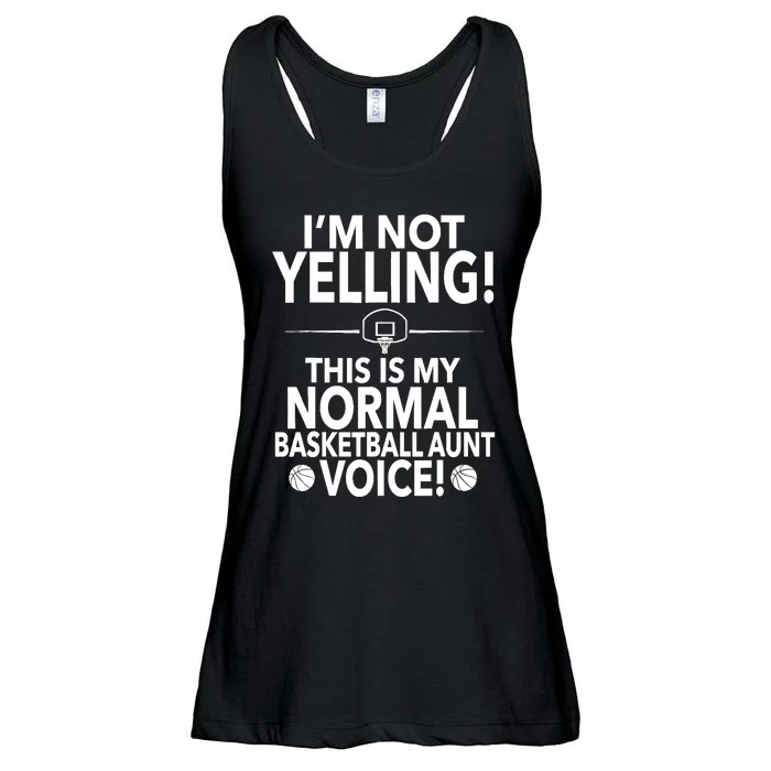 Loud Basketball Aunt - I'm Not Yelling Basketball Aunt Voice Ladies Essential Flowy Tank