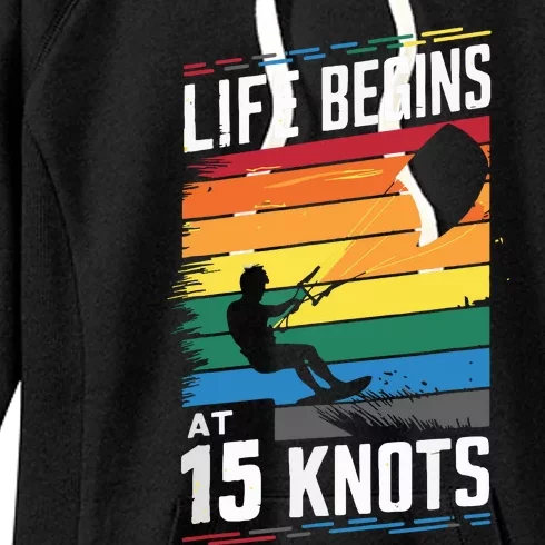 Life Begins At 15 Knots Women's Fleece Hoodie