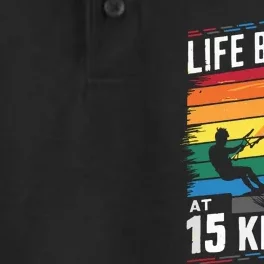 Life Begins At 15 Knots Dry Zone Grid Performance Polo