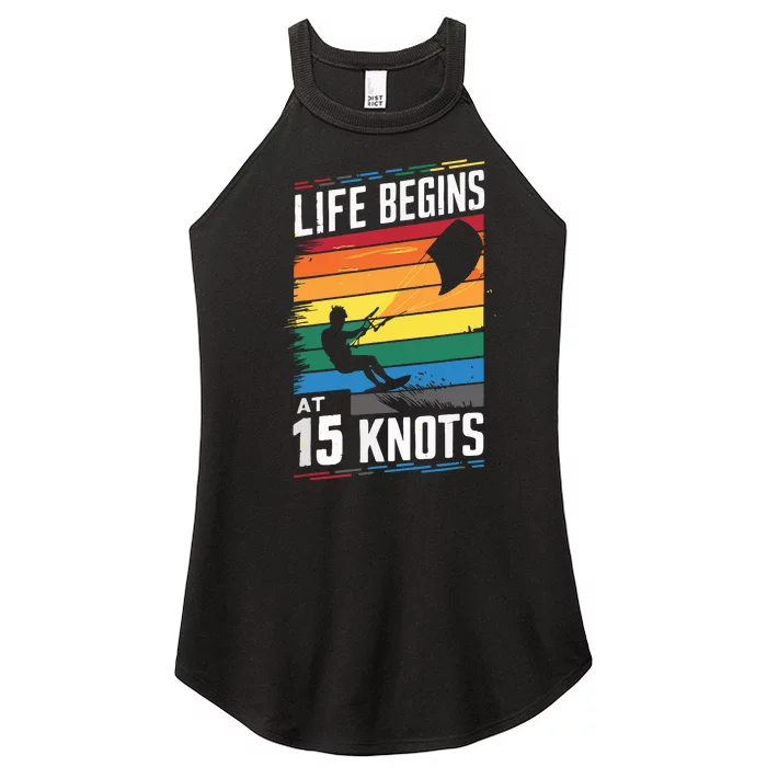 Life Begins At 15 Knots Women’s Perfect Tri Rocker Tank