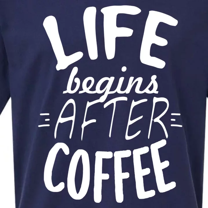 Life Begins After Coffee Sueded Cloud Jersey T-Shirt