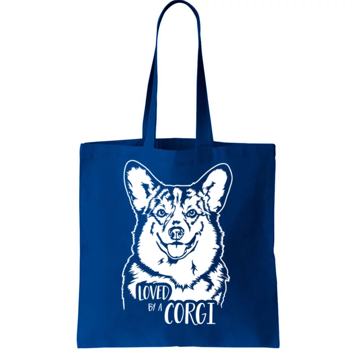 Loved By A Corgi Saying Dog Design Welsh Corgi Dog Mom Meaningful Gift Tote Bag