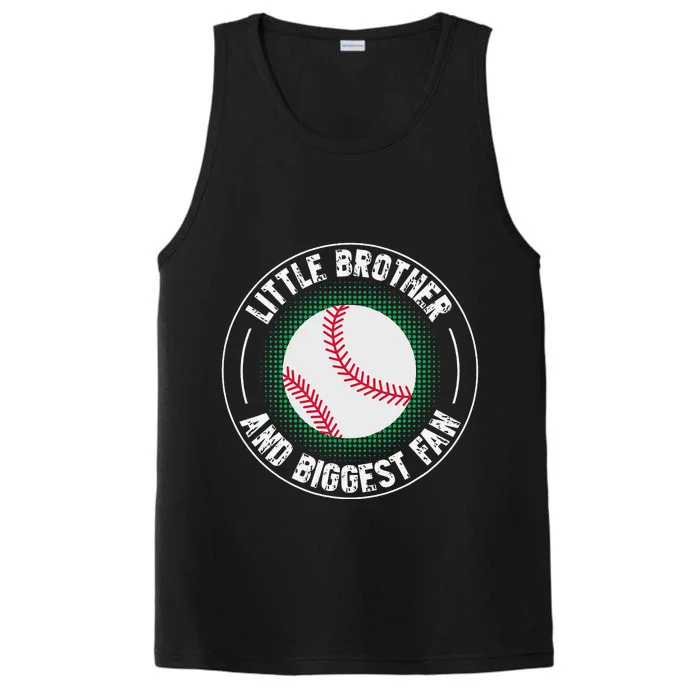 Little Brother And Biggest Fan Baseball Match Performance Tank