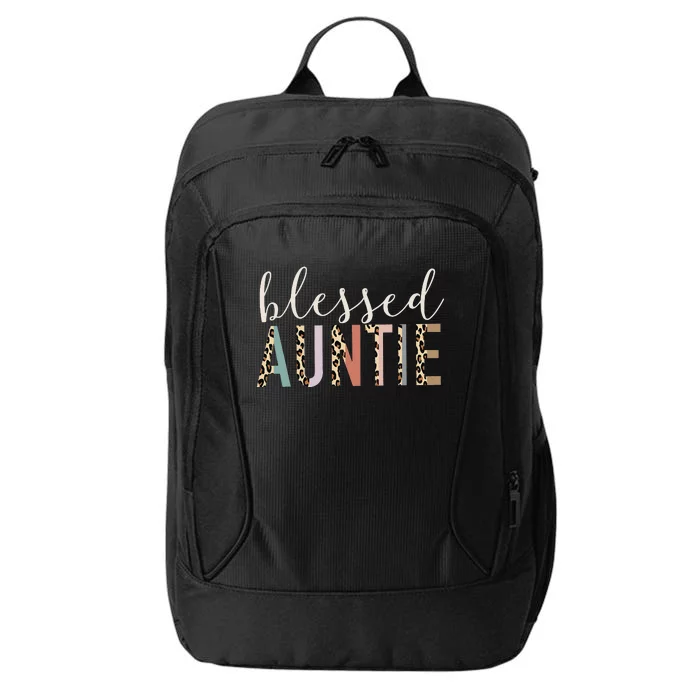 Leopard Blessed Auntie Aunt gift for mother''s day City Backpack