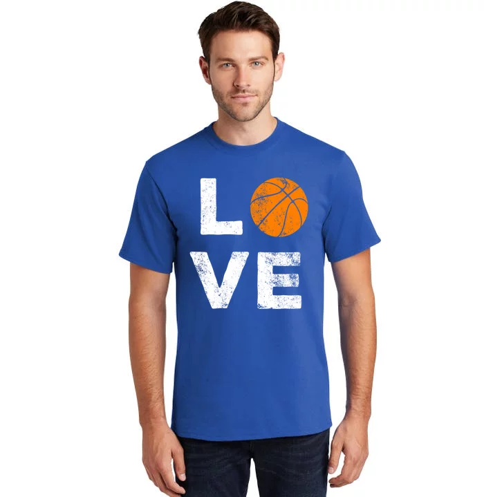 Love Basketball American Team Fan Gift Tall T-Shirt