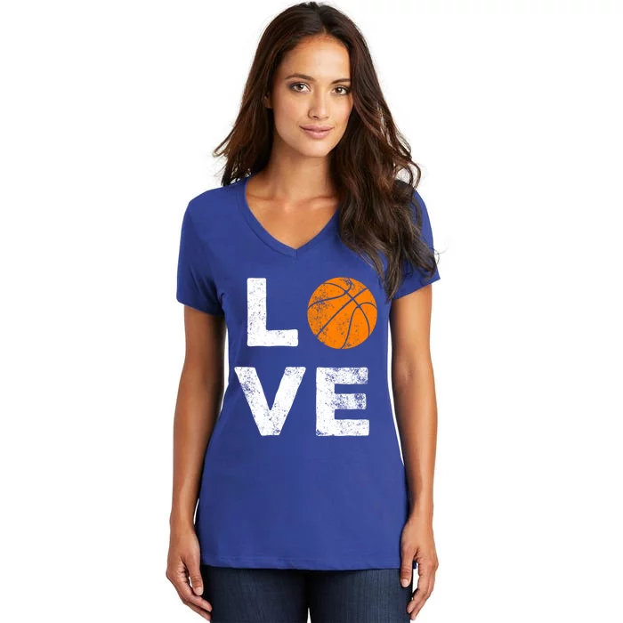 Love Basketball American Team Fan Gift Women's V-Neck T-Shirt