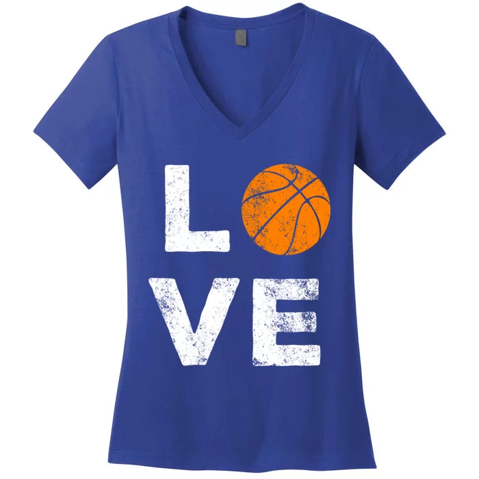 Love Basketball American Team Fan Gift Women's V-Neck T-Shirt