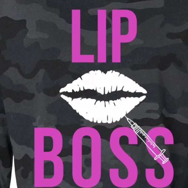 Lip Boss Aesthetic Nurse Injector Botox Filler Pullover Hoodie Cropped Pullover Crew