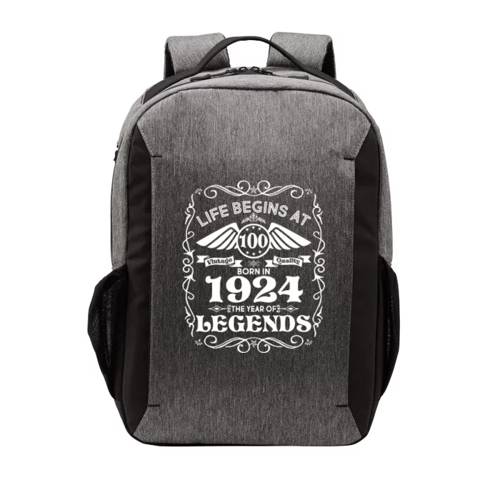 Life Begins At 100 Born In 1924 Year Of Legends Vector Backpack