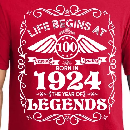 Life Begins At 100 Born In 1924 Year Of Legends Pajama Set