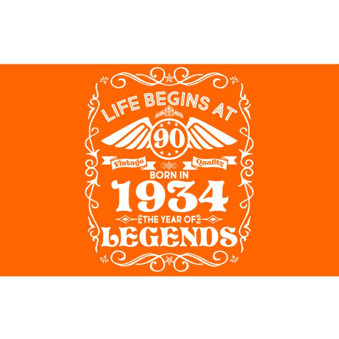 Life Begins At 90 Born In 1934 Year Of Legends Bumper Sticker