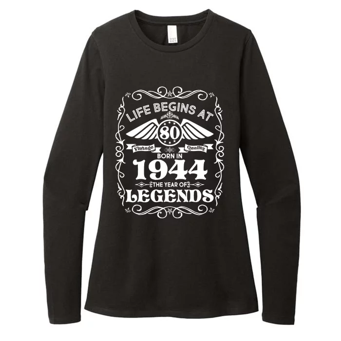 Life Begins At 80 Born In 1944 Year Of Legends Womens CVC Long Sleeve Shirt