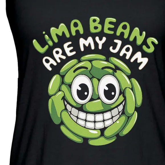 Lima Beans Are My Jam Food Lover Vegetable Vegetarian Vegan Ladies Essential Flowy Tank