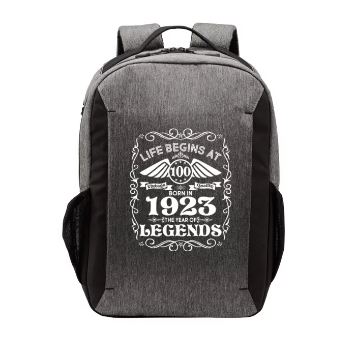 Life Begins At 100 Born In 1923 Year Of Legends Vector Backpack