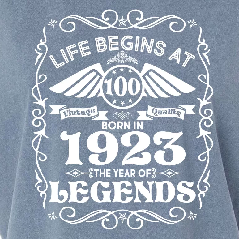 Life Begins At 100 Born In 1923 Year Of Legends Garment-Dyed Women's Muscle Tee