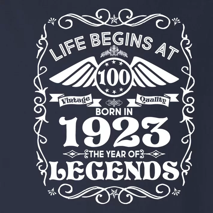 Life Begins At 100 Born In 1923 Year Of Legends Toddler Long Sleeve Shirt