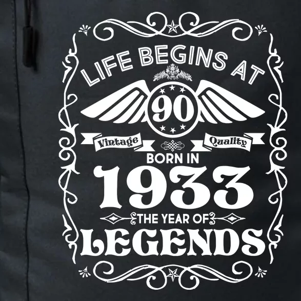 Life Begins At 90 Born In 1933 Year Of Legends Daily Commute Backpack