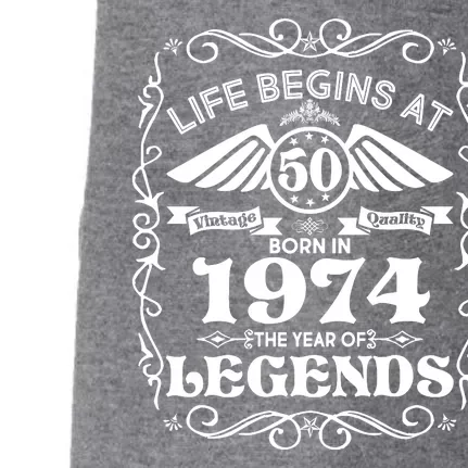 Life Begins At 50 Born In 1974 Year Of Legends Doggie 3-End Fleece Hoodie